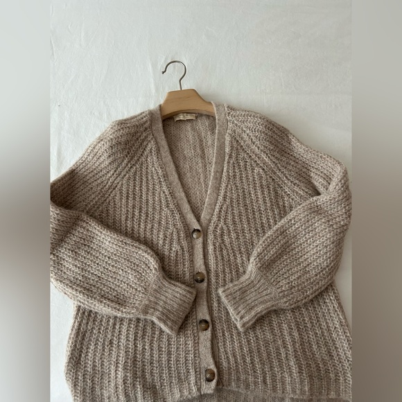 Sezane Taupe Knit Cardigan - Picture 5 of 7